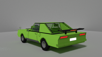 Game Props Car Back Side Model