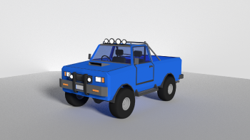 Game Props Jeep Front Side Model