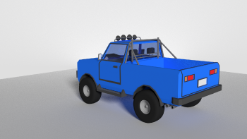 Game Props Jeep Left Side Model