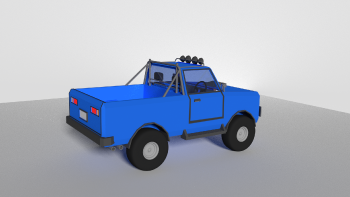 Game Props Jeep Right Side Model